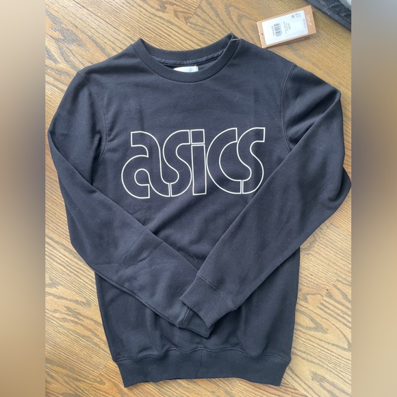 Asics Other - ASICS Black Terry Crewneck Sportstyle logo